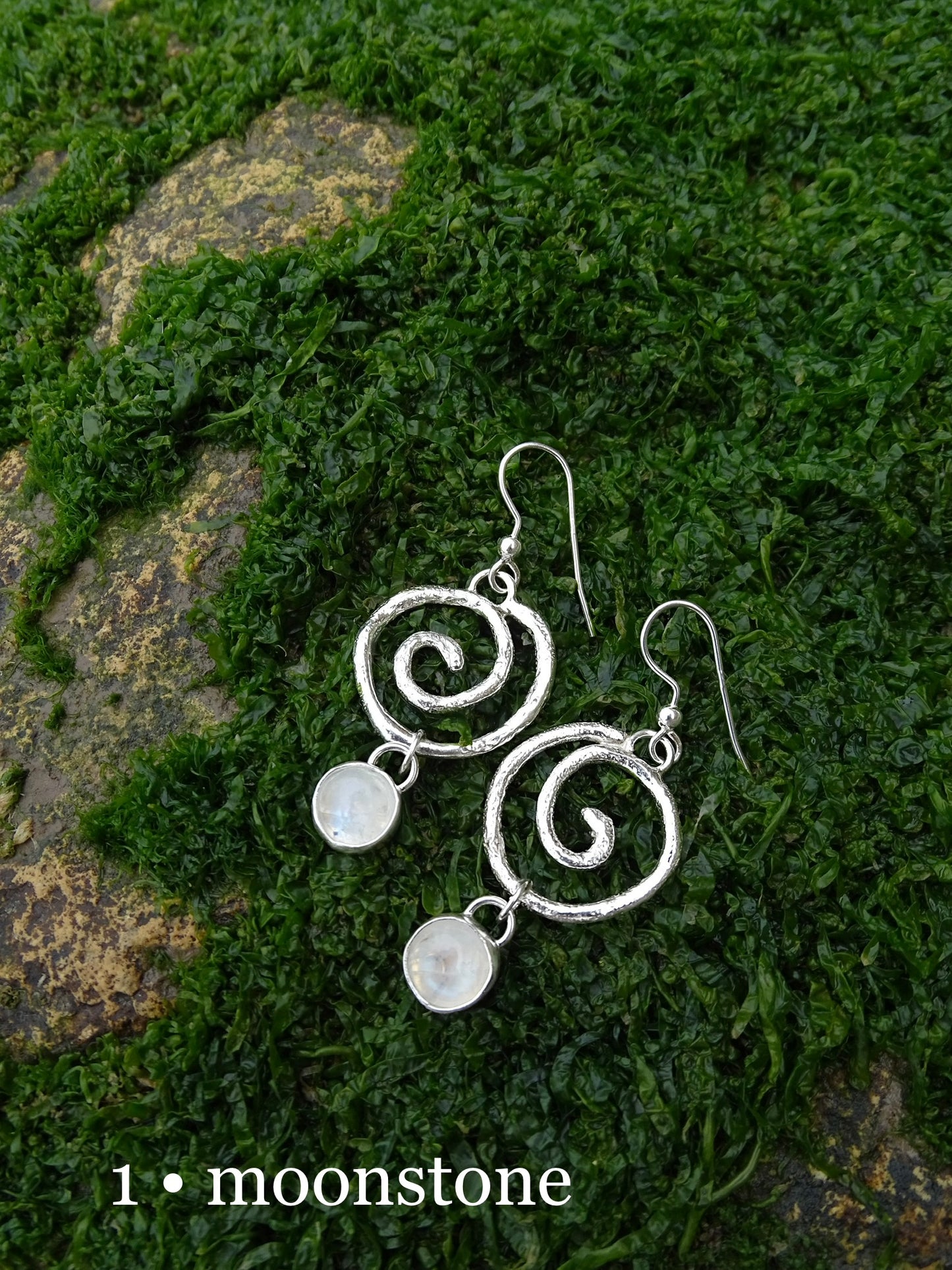 organic spiral earrings