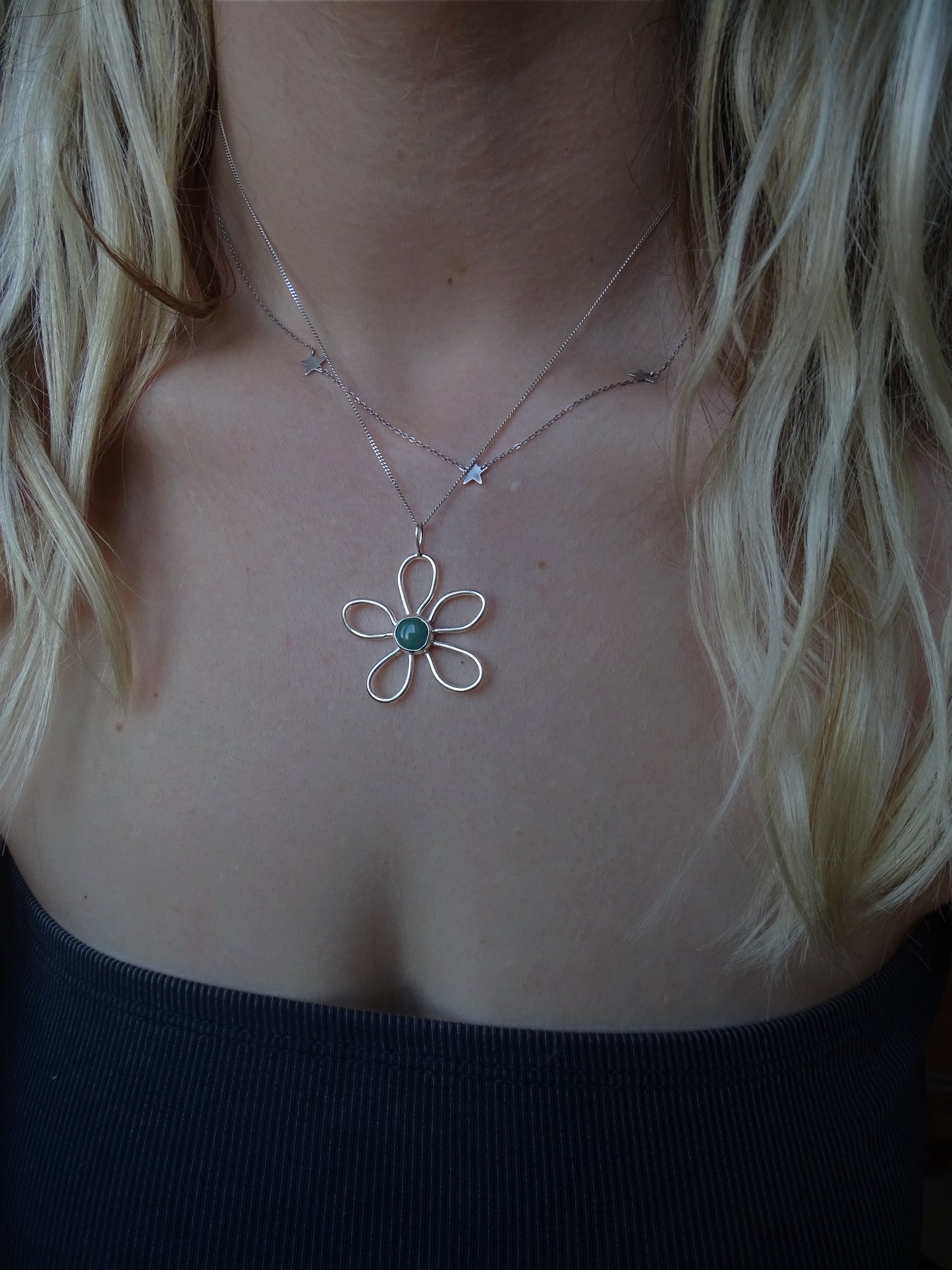 fleur pendants • gemstone • mto