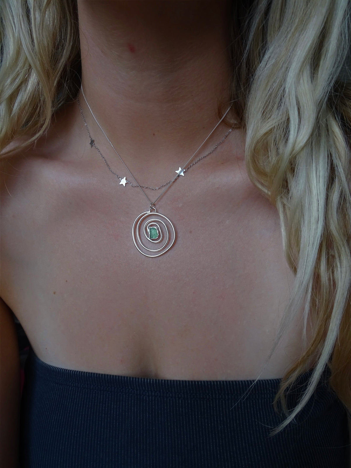 nebula pendant • seaglass