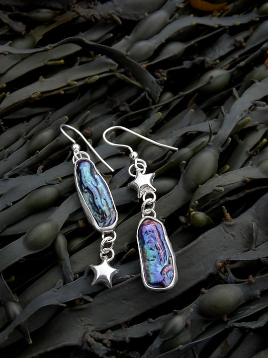keshi pearl star earrings